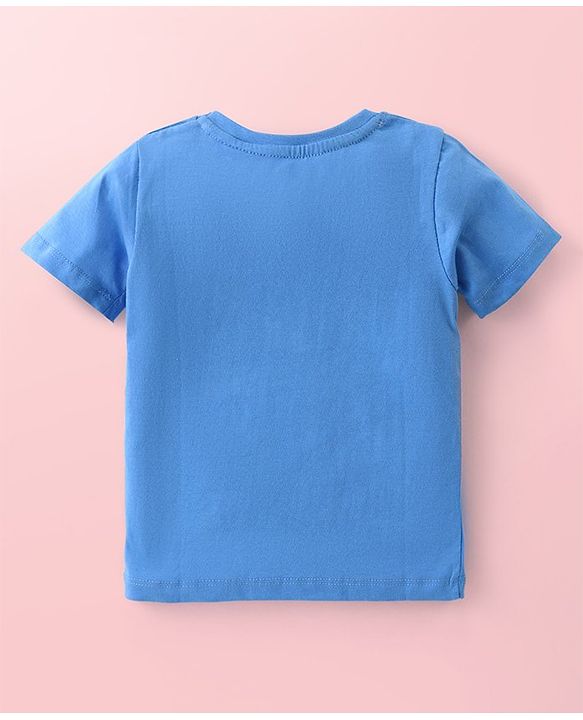 Babyhug Cotton Knit Half Sleeves T-Shirts with Striped & Beach Theme Print Pack of 3 - Blue & Yellow