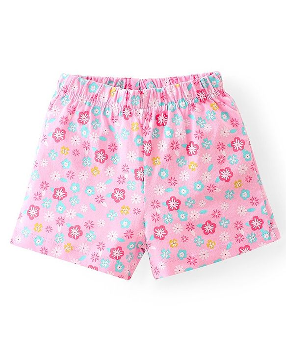 Babyhug Cotton Knit Half Sleeve Night Suit With Unicorn Print -  Blue & Pink