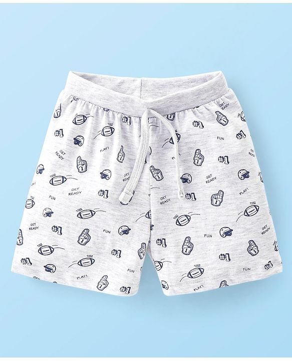 Babyhug Cotton Knit Striped Shorts Pack of 3- Multicolor