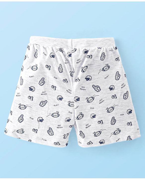 Babyhug Cotton Knit Striped Shorts Pack of 3- Multicolor