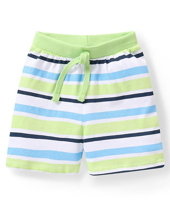 Babyhug Cotton Knit Space Shuttle Printed Shorts Pack of 3 - Multicolour