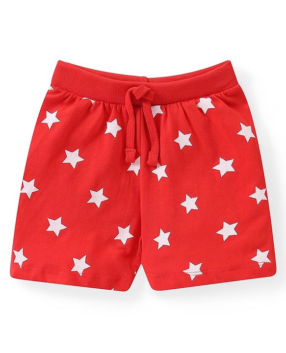 Babyhug Cotton Knit Dino & Stars Printed Shorts Pack of 3 - Multicolour