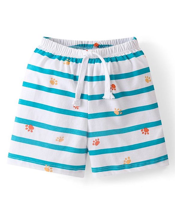 Babyhug Cotton Knit Shorts With Lion Print Pack of 3 - Multicolour