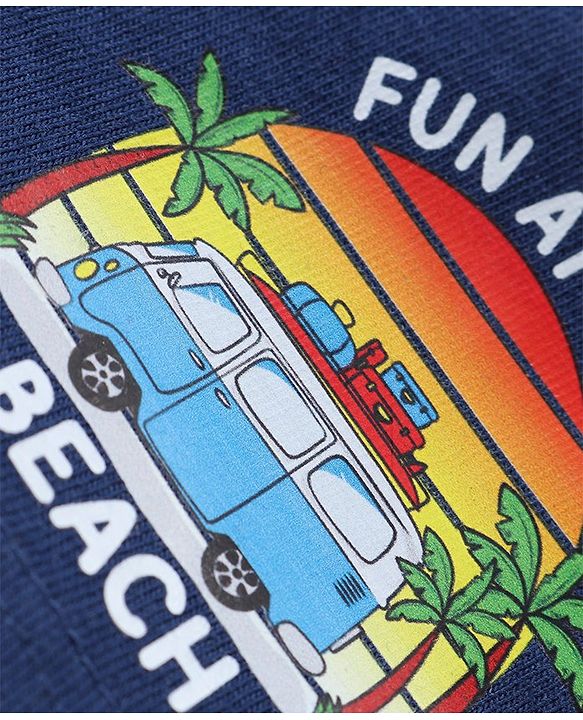 Babyhug Cotton Single Jersey Knit Shorts Striped & Palm Tree Print Pack of 3 - Multicolor