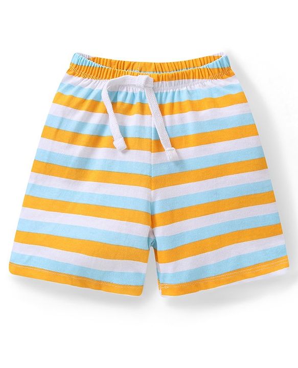 Babyhug Cotton Knit Jungle Safari Printed Shorts Pack of 3 - Multicolour
