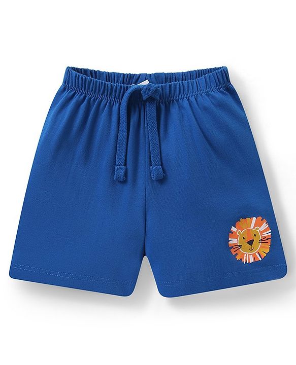 Babyhug Cotton Knit Jungle Safari Printed Shorts Pack of 3 - Multicolour