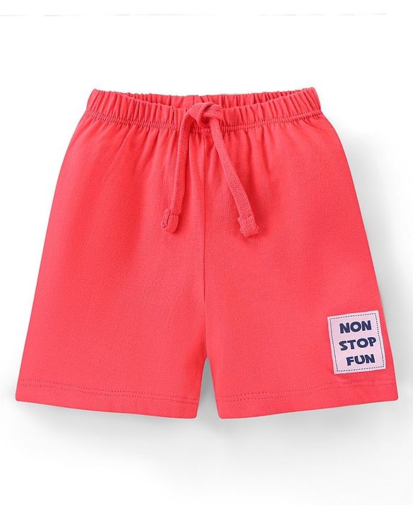 Babyhug Cotton Knit Numbers Printed Shorts Pack of 3 - Multicolour