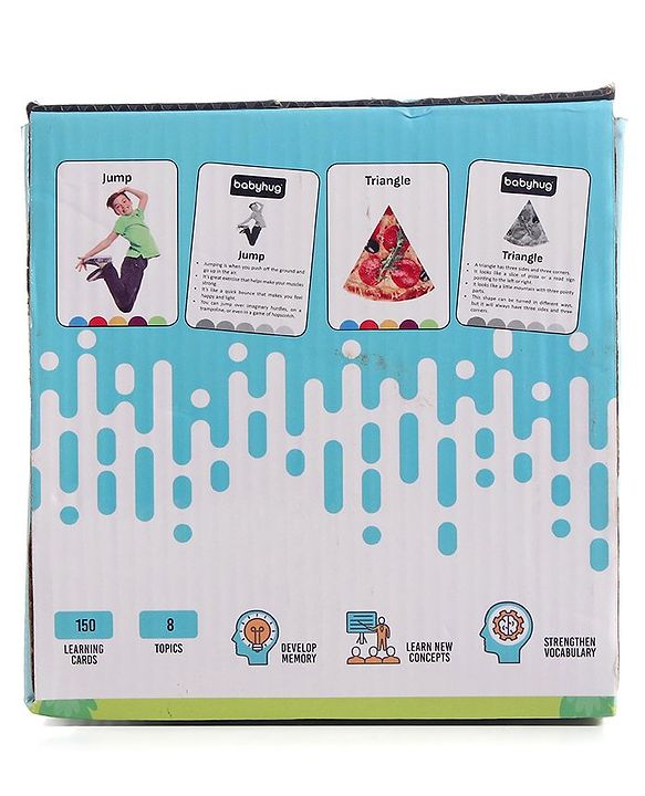 Babyhug 150 Pieces Early Learning and Educational Double Sided Flash Cards- 8 Sets