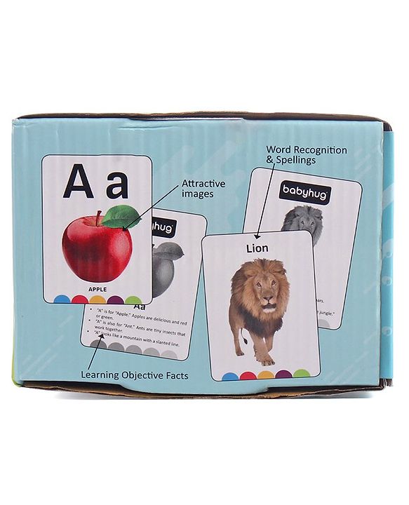 Babyhug 150 Pieces Early Learning and Educational Double Sided Flash Cards- 8 Sets