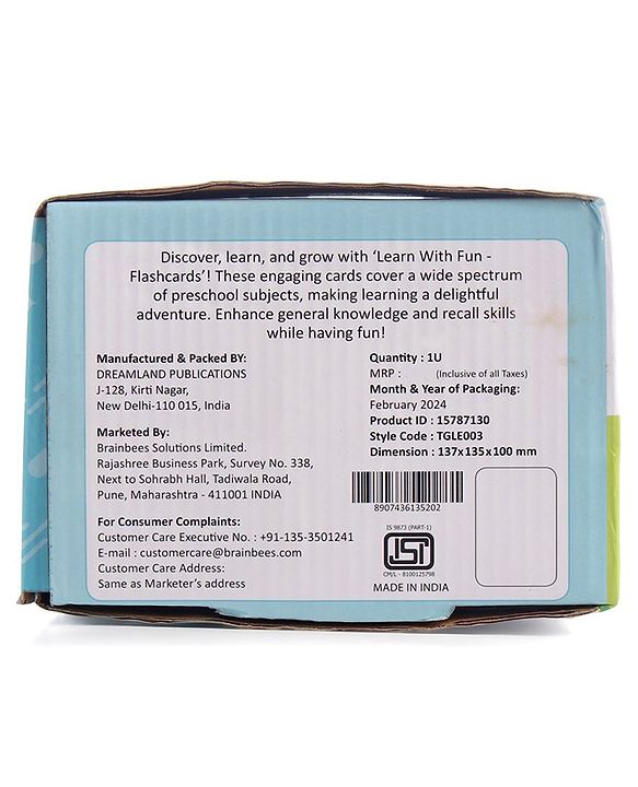 Babyhug 150 Pieces Early Learning and Educational Double Sided Flash Cards- 8 Sets
