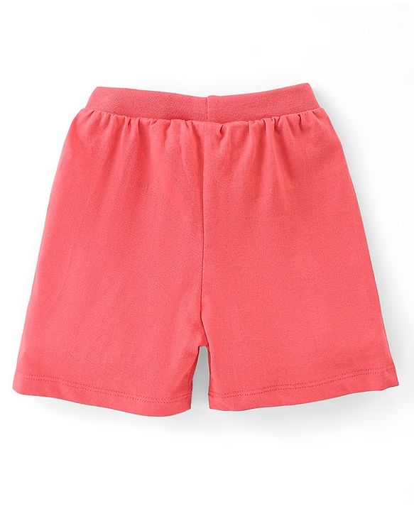 Babyhug Cotton Single Jersey Knit Shorts Stripes & Football Print Pack Of 3 - Blue & Red