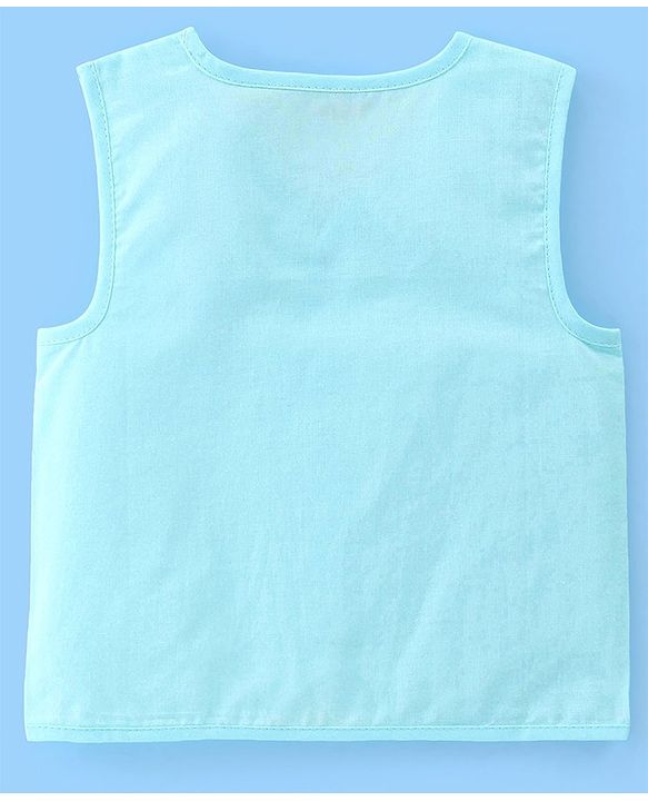 Babyhug 100% Cotton Front Open Sleeveless Jhablas Elephant & Polka Dots Print Pack of 5 - Multicolour