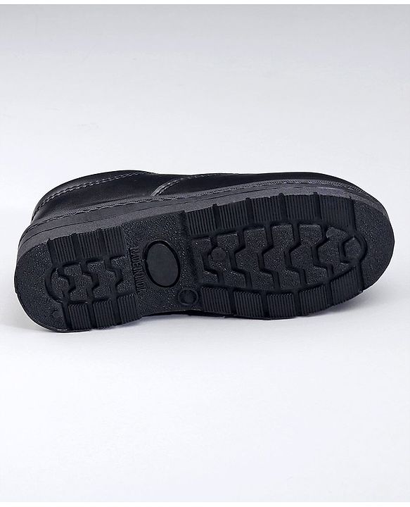 Pine Kids Laced Up  School Shoes  - Black
