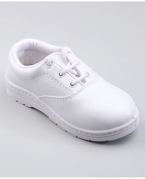 Pine Kids Lace Ups School Shoes - White