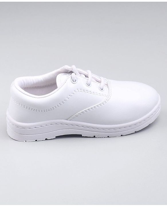 Pine Kids Lace Ups School Shoes - White