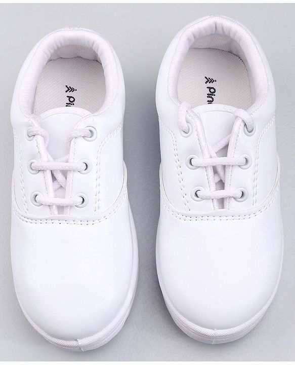 Pine Kids Lace Ups School Shoes - White