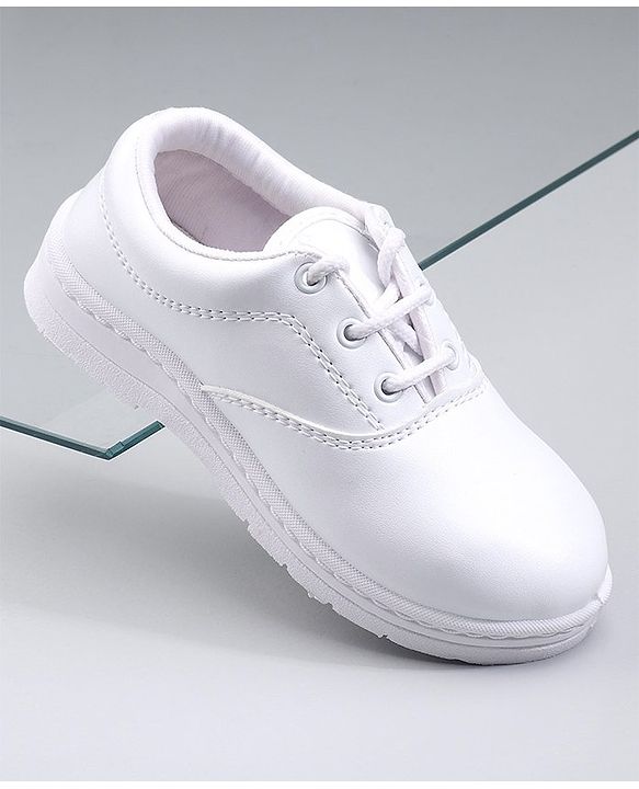 Pine Kids Lace Ups School Shoes - White