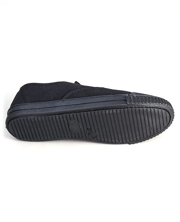 Pine Kids Solid Lace Up School Shoes - Black