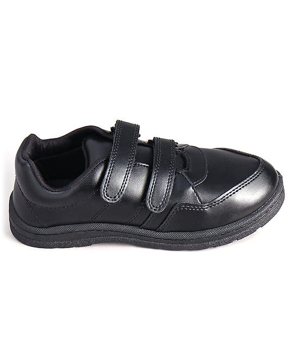 Pine Kids School Shoes with Velcro Closure - Black