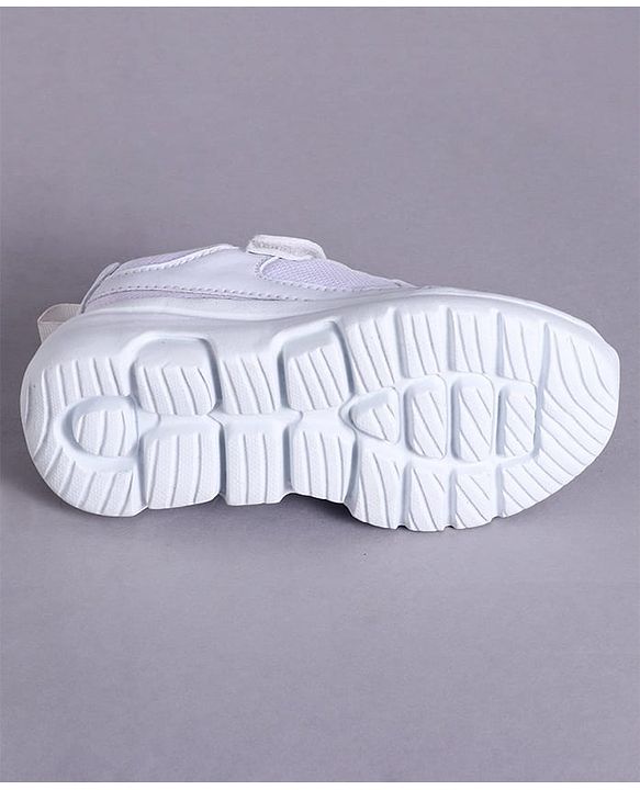 Pine Kids School Shoes with Velcro Closure -  White