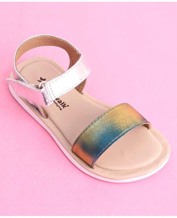 Cute Walk by Babyhug Velcro Closure Sandal - Silver