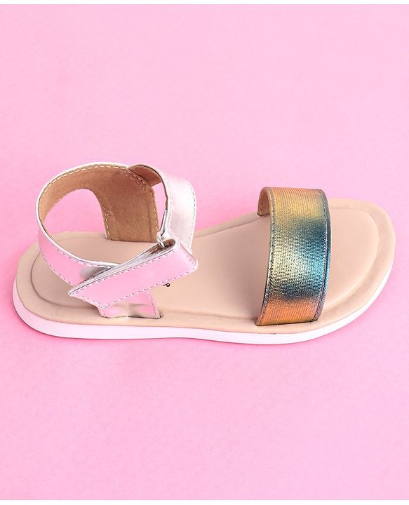 Cute Walk by Babyhug Velcro Closure Sandal - Silver