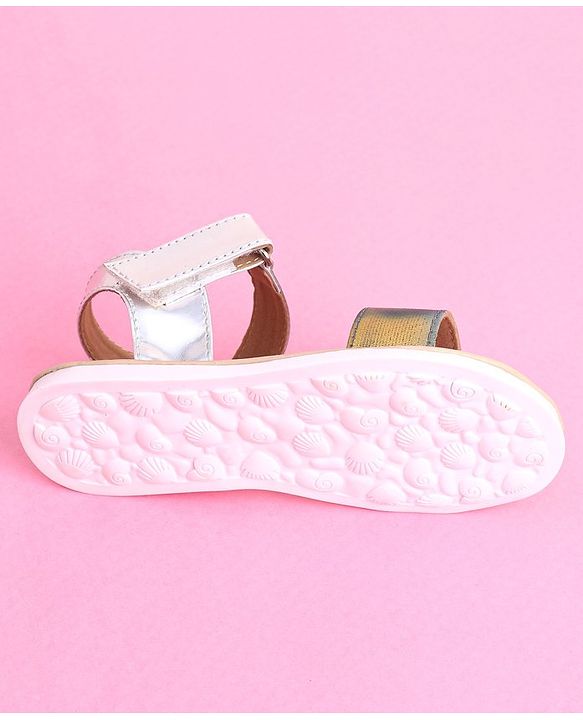 Cute Walk by Babyhug Velcro Closure Sandal - Silver