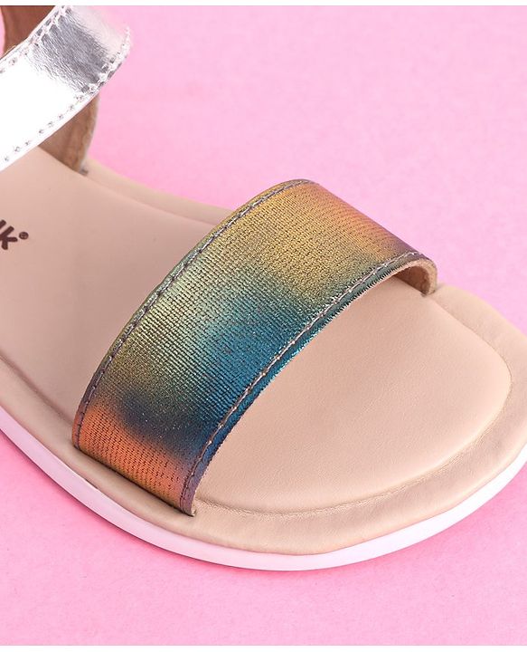 Cute Walk by Babyhug Velcro Closure Sandal - Silver