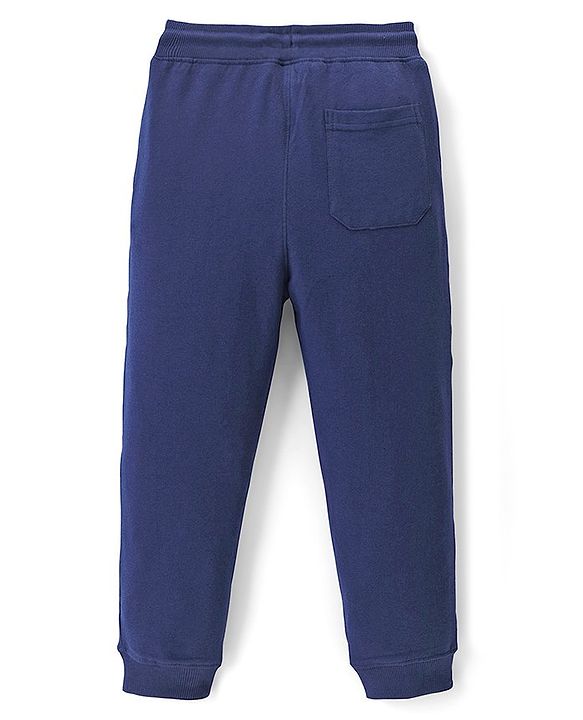Pine Kids Knitted Full Length Lounge Pant With Gaming Remote Print - Blue Depth