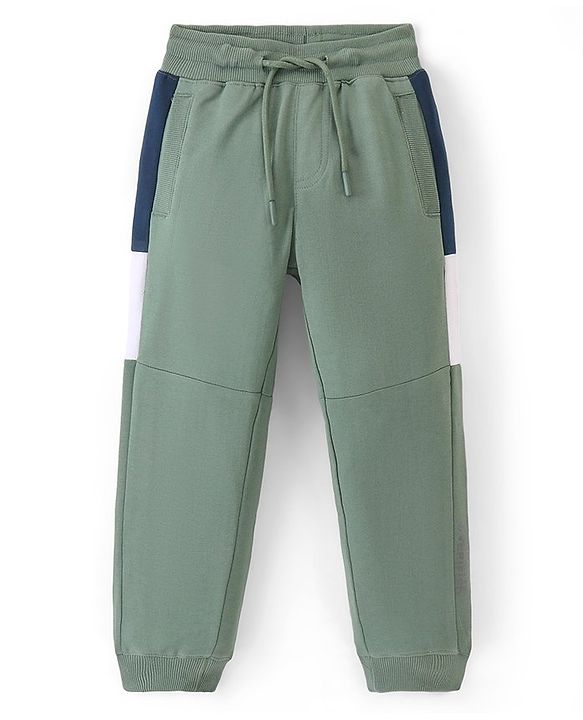 Pine Kids Full Length  Lounge  Pant Solid Colour   -  Olive