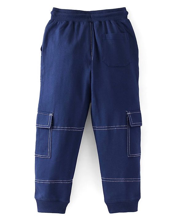 Pine Kids Knit Full Length Solid Lounge Pant - Navy Blue
