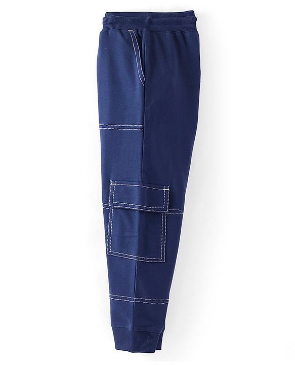 Pine Kids Knit Full Length Solid Lounge Pant - Navy Blue