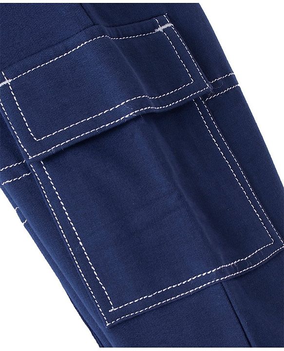Pine Kids Knit Full Length Solid Lounge Pant - Navy Blue