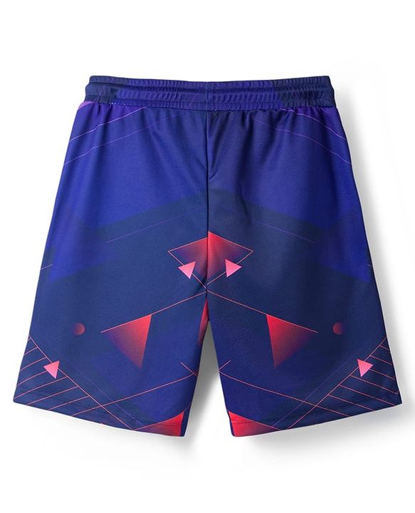 Pine Active Half Sleeves T-Shirt & Shorts Set Gameday Print - Navy