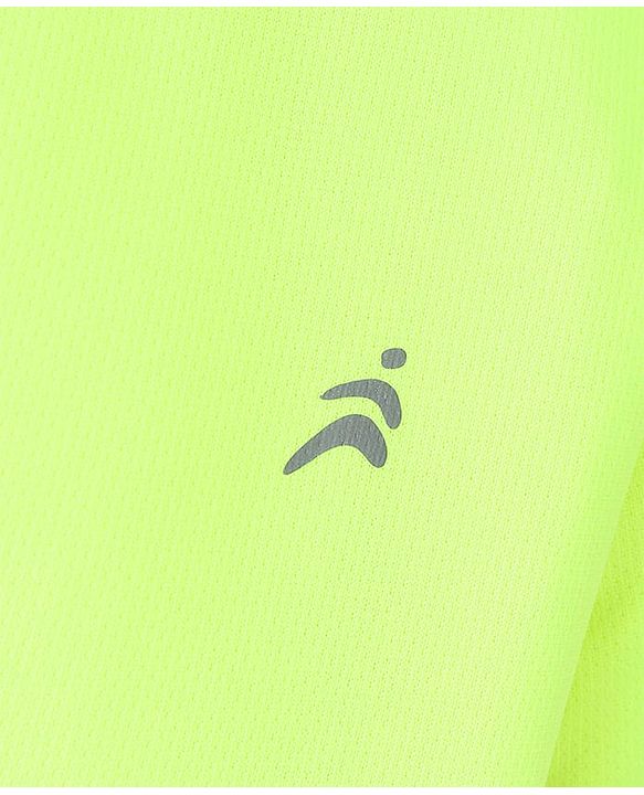 Pine Active Knit Half Sleeves Solid T-Shirt & Shorts Set - Neon Green & Black