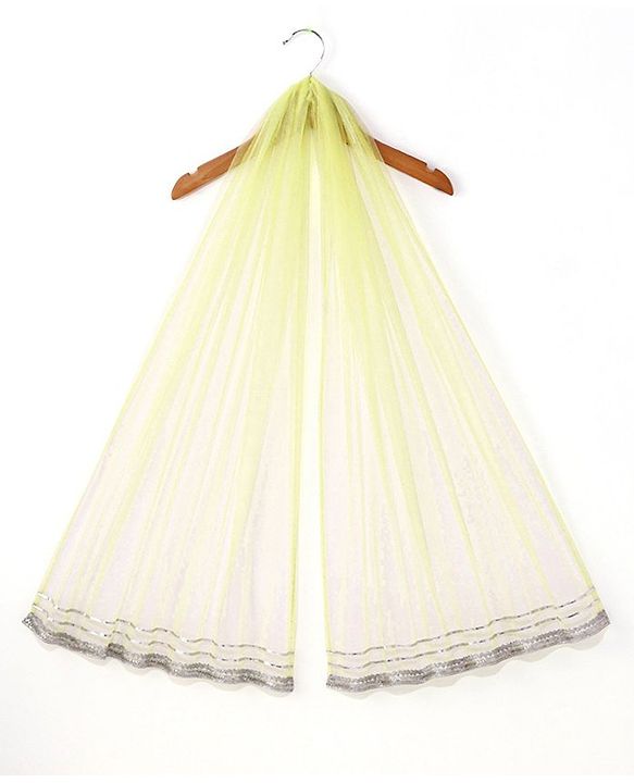 Babyhug Sleeveless Net Sequin Embroidered Lehenga Choli & Dupatta -Yellow