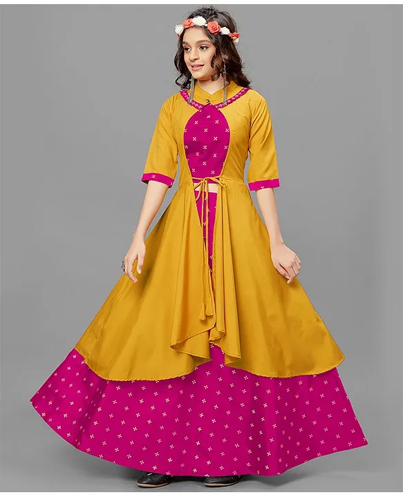 Shae by SASSAFRAS Ready to Wear Lehenga & V-Neck Crop Flared Sleeves Blouse  - Absolutely Desi