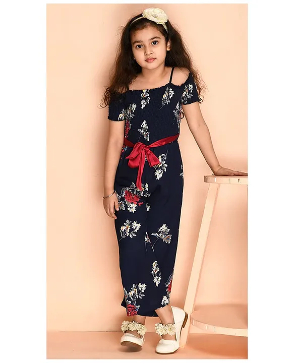 Navy Blue Full Length Waist Tie Jumpsuit at Rs 499/piece in Kolkata | ID:  20590239955