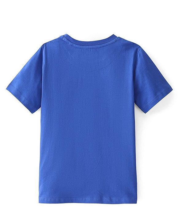 Pine Kids Cotton Half Sleeves T-Shirt Surfing Print - Dazzling Blue