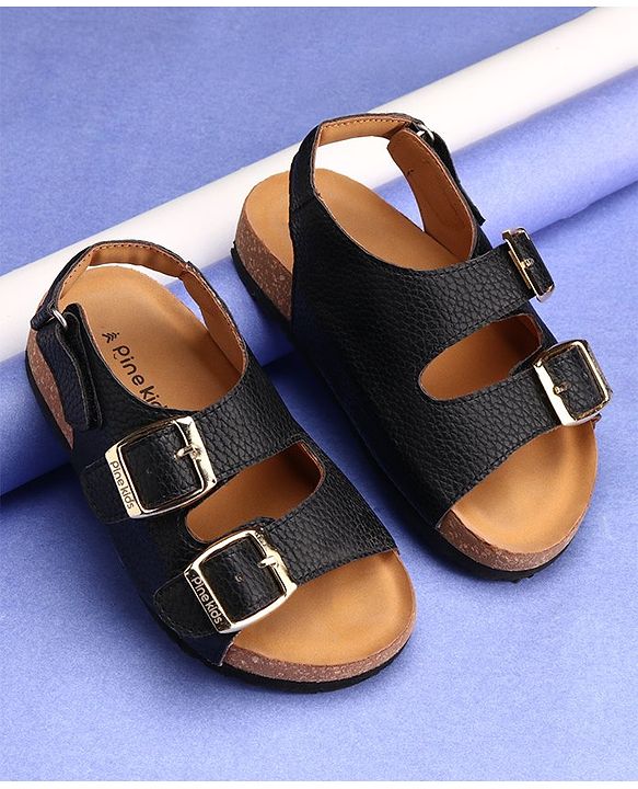 Pine Kids Open Toe Sandals - Black