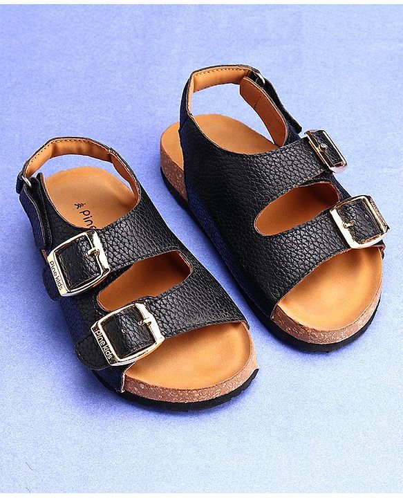 Pine Kids Open Toe Sandals - Black