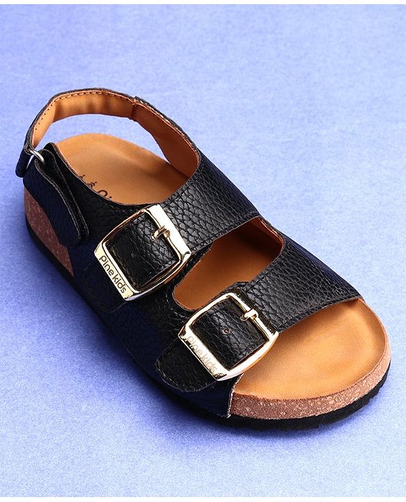 Pine Kids Open Toe Sandals - Black