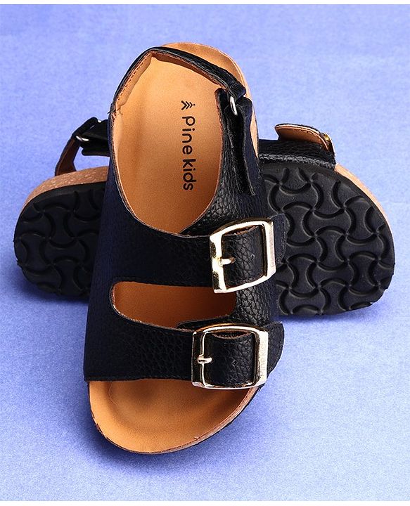 Pine Kids Open Toe Sandals - Black