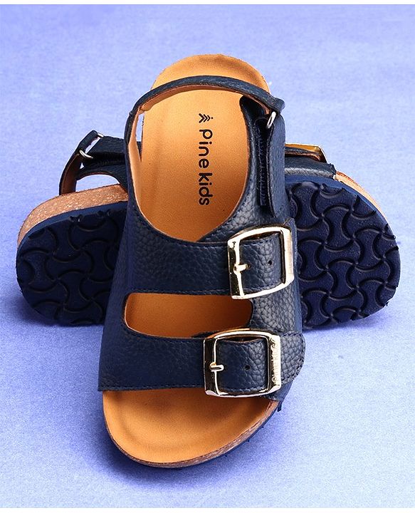 Pine Kids Sandals with Velcro Closure - Blue