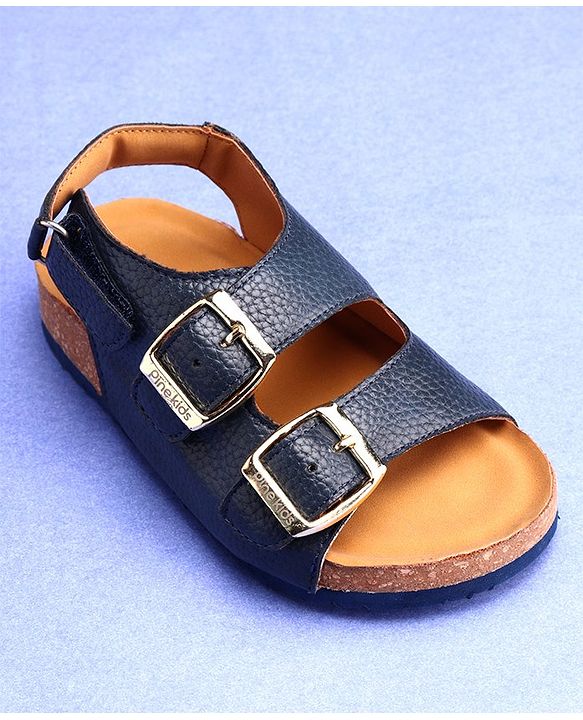 Pine Kids Sandals with Velcro Closure - Blue