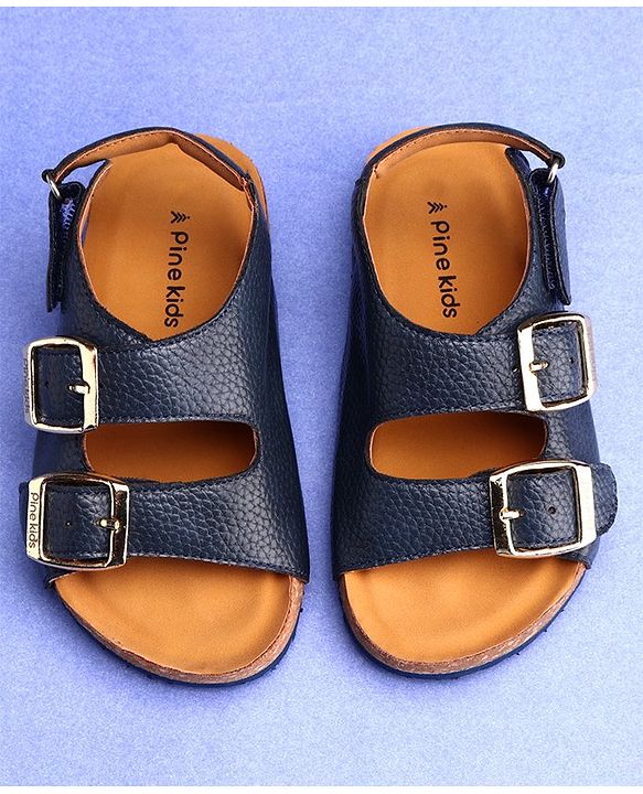 Pine Kids Sandals with Velcro Closure - Blue