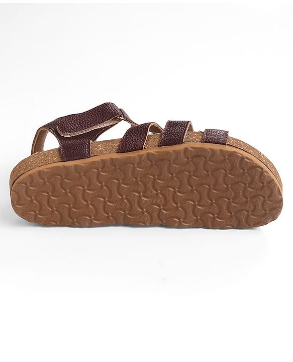 Pine Kids Velcro Closure Sandals - Brown