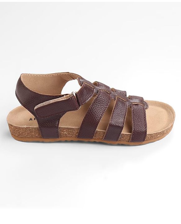Pine Kids Velcro Closure Sandals - Brown