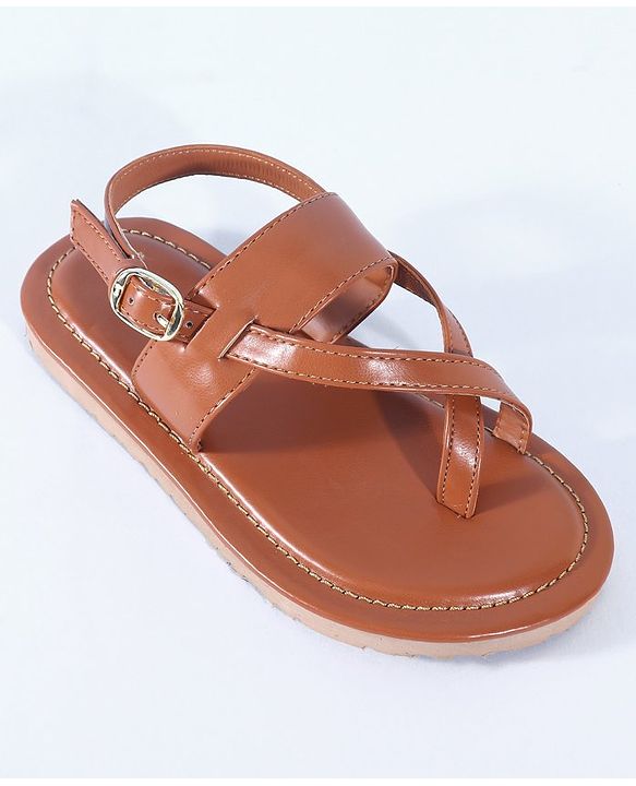 Pine Kids Ethnic Wear Sandals with Buckle Closure -  Brown