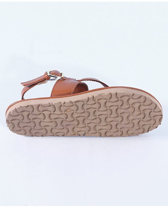 Pine Kids Ethnic Wear Sandals with Buckle Closure -  Brown